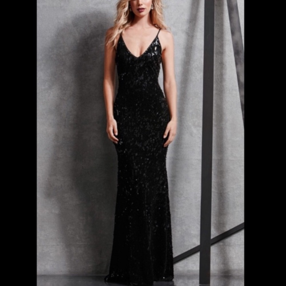 Dress the population sequin velvet slip dress